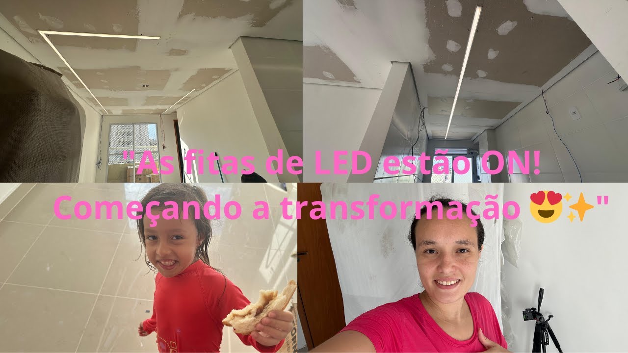 Começamos a Instalar as Fitas de LED no Teto | Vlog do Dia 🌟 - YouTube