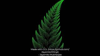 Barnsley Fern | CGL | Jaysmito Mukherjee | #shorts