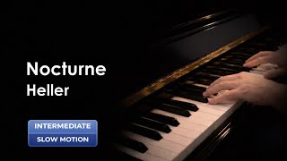 S. Heller: Nocturne E flat Major, Op. 150 No. 18 | Slow Piano Tutorial | Intermediate