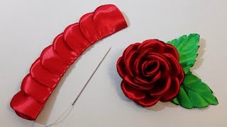 How to Make Ribbon Flowers / Ribbon Flower Crafts Ideas / Making Ribbon Flowers With a Needle