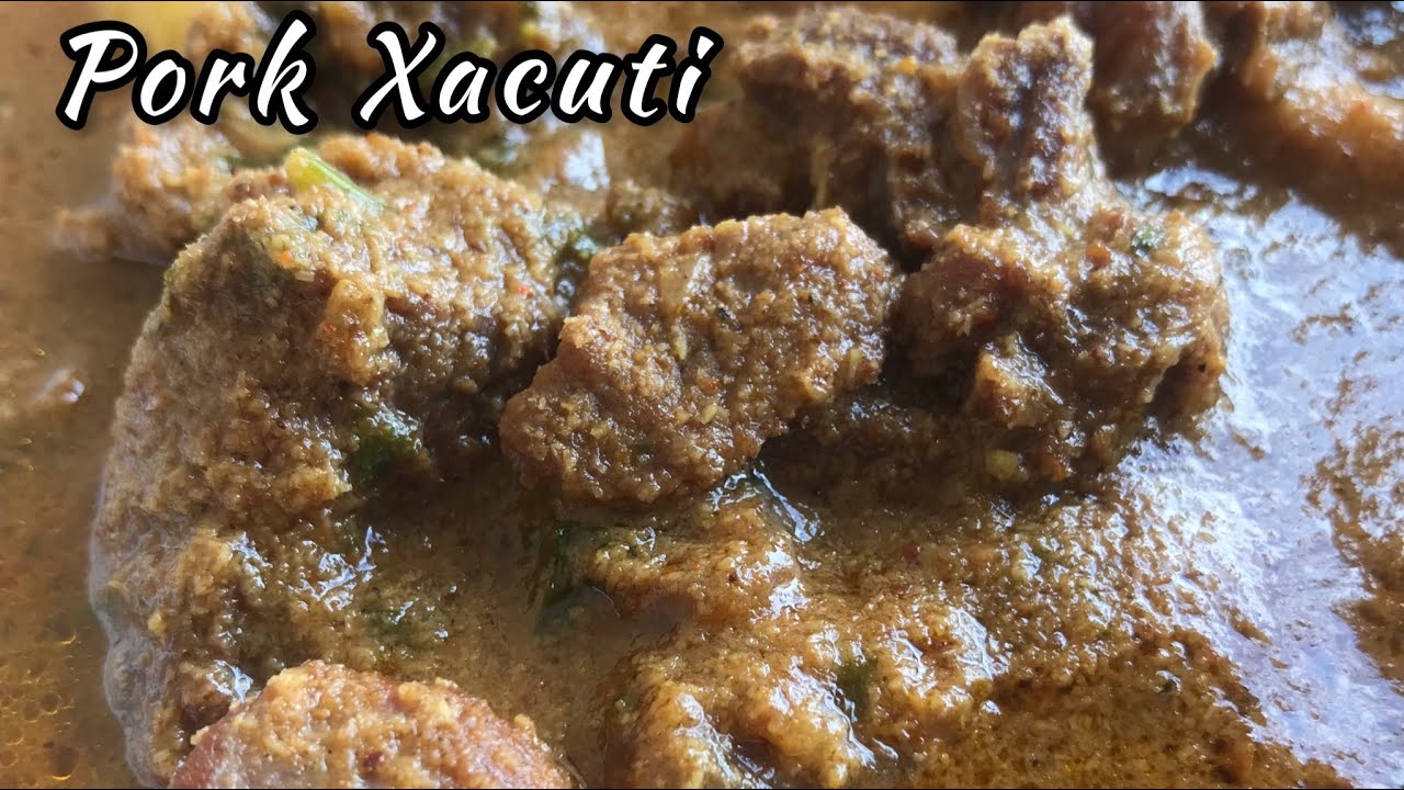 Pork Xacuti Recipe. Tasty Pork Masala. Pork Xacuti Goan Style. Goan Recipes. Pork Recipes. Pork