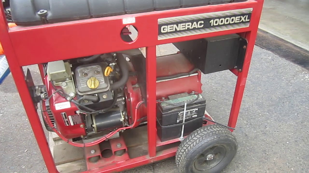 GovDeals: Generac 10000EXL Gasoline Powered Generator - YouTube