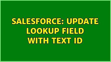 Salesforce: Update Lookup Field with Text ID