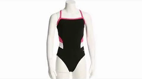 Sporti HydroLast Splice Thin Strap One Piece Swimsuit Youth (22-28) | SwimOutlet.com