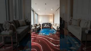 INSANE Luxury Showroom Transformation 🤯 Ocean Portal Floor + Lava Epoxy #epoxyfloor #tiletransformat
