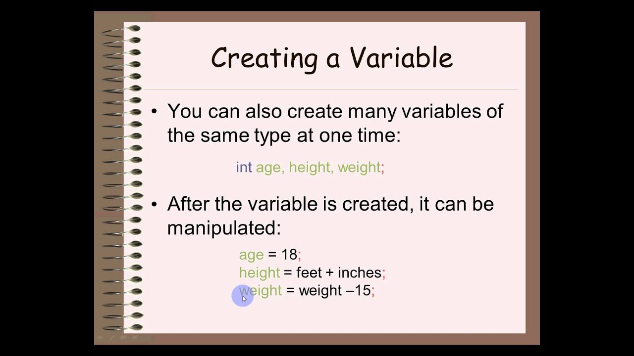 ICS3U - Lesson 5 - Variables - YouTube