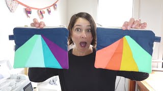 Make this cute bag! Foundation paper piecing for beginners.  Stop throwing out paper! No glue!