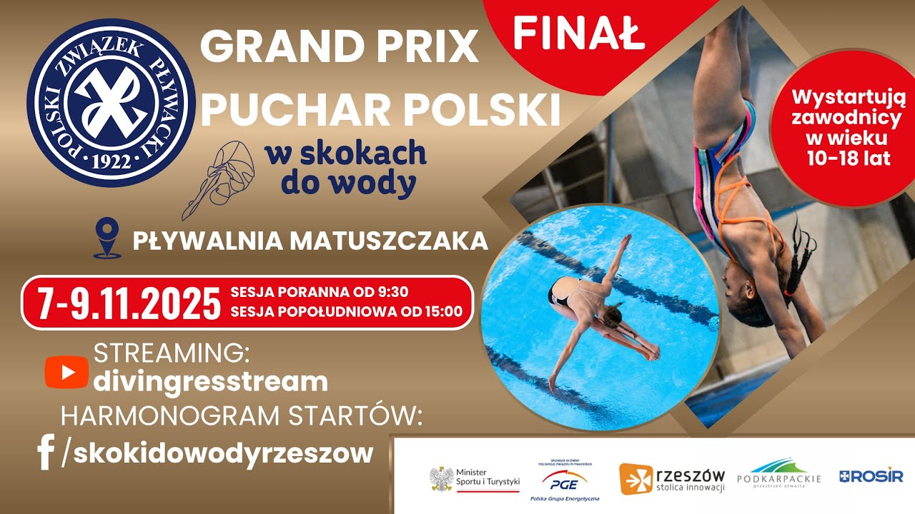 Grand Prix Puchar Polski w skokach do wody 7 listopada 2025r.