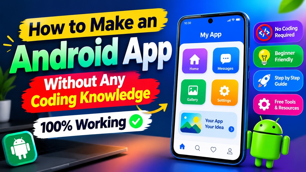 How to Make an Android App Without Any Coding Knowledge | 100% Working ...