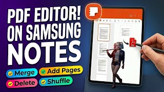 Pdf editor samsung galaxy tab | Merge pdfs, Add, Delete, Shuffle &amp;  Copy pages in Samsung Notes!