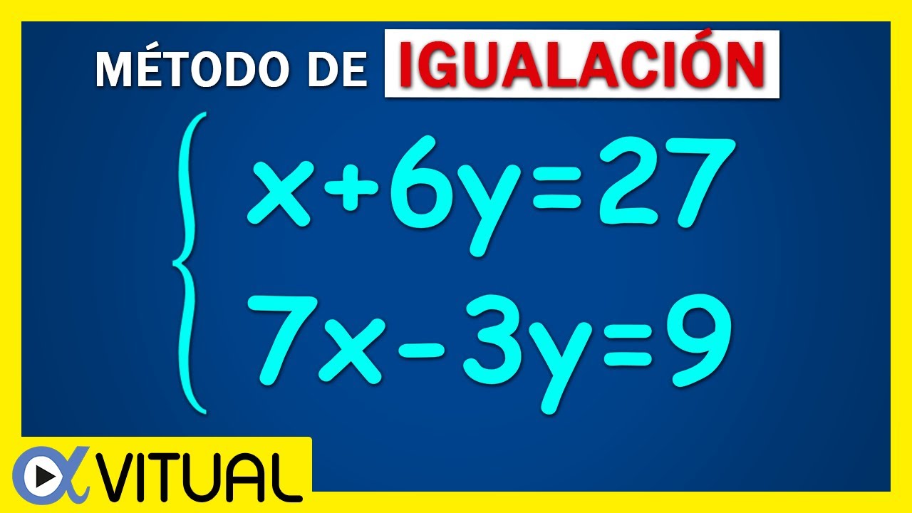 🟩 Resolver SISTEMA de ECUACIONES LINEALES 2x2 ➡ Método de IGUALACIÓN
