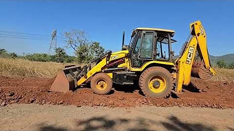 JCB 3DX Road Leveling Operation | Precise Ground Gradina Work #Excavator #3DXJCB #Excavator 