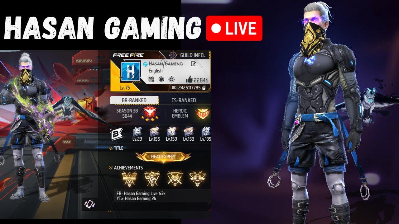 Free Fire BR Rank Season 38 || Road to Grandmaster Top 1 || Grandmaster ...