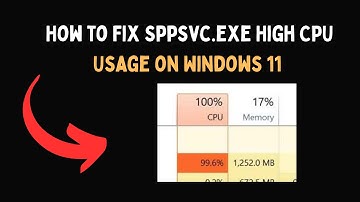 How to Fix Sppsvc exe High CPU Usage on Windows 11