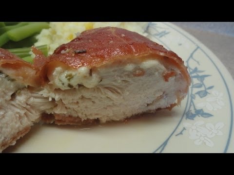 Chicken breasts stuffed with herbed mascarpone