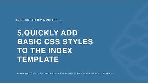 Add some simple CSS styles to give some shape to your index page