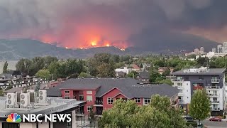 Thousands order to leave as Canadian firefighters battle wildfires