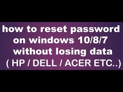 how to reset password on windows 10 without losing data