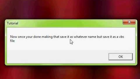 How to make a Fake Error Message