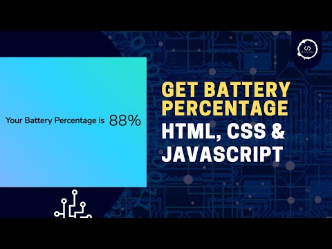 How to get Real Time Battery Percentage using Javascript | Current Battery Percentage| TheEasyCoding