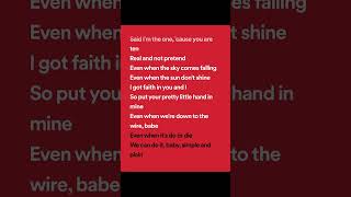Miguel - Sure Thing (lyrics spotify version)