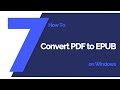 How to Convert PDF to EPUB on Windows | PDFelement 7