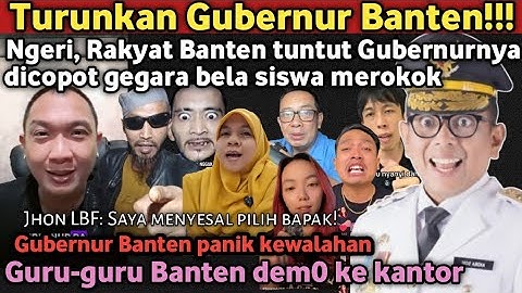 Nep4lkan Gubernur Banten! Ngeri Wagub Banten dibuley Netizen gegara pec4t Kepsek yg nab0k murid r0k0