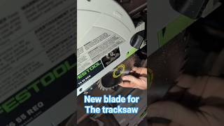 New blade = cleaner cuts 🔥 Track saw upgrade time.#woodworking #saw #festool #festoolemployee