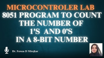 8051 program to find number of ones and zeroes
