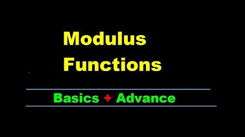Modulus Function