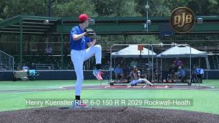 Henry Kuenstler RHP 6 0 150 R R 2029 Rockwall Heath