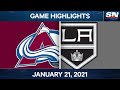 NHL Game Highlights | Avalanche vs. Kings - Jan. 21, 2021