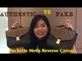 Authentic VS Fake LV Pochette Metis reverse canvas