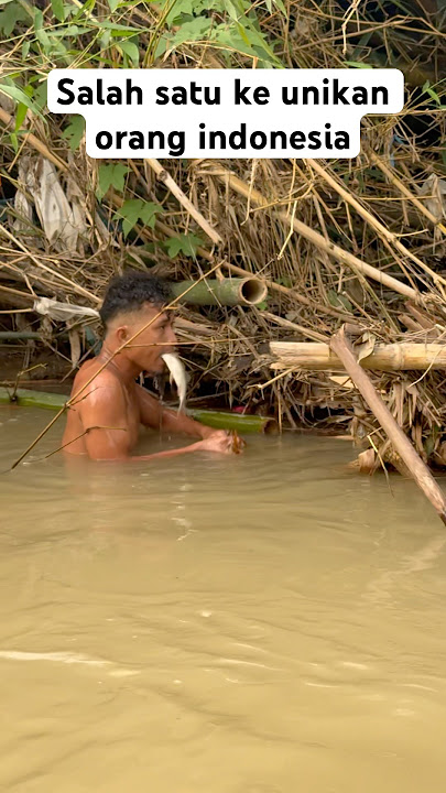 Inilah keunikan orang indonesia mencari ikan part 1 #handfish #wildlife #fishing #mouthfishing