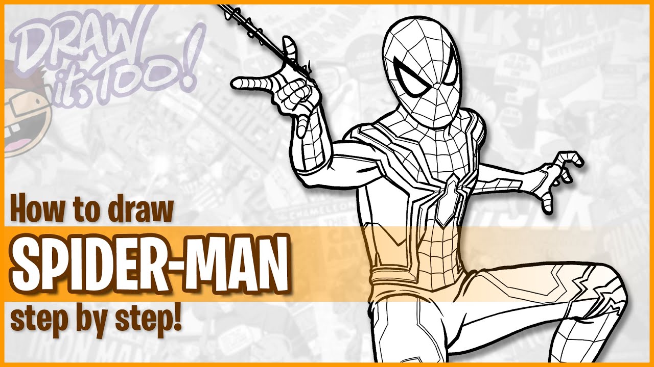 How to Draw SPIDER-MAN UPGRADE SUIT (Spider-Man: Far From Home) Drawing  Tutorial, Draw it, Too!