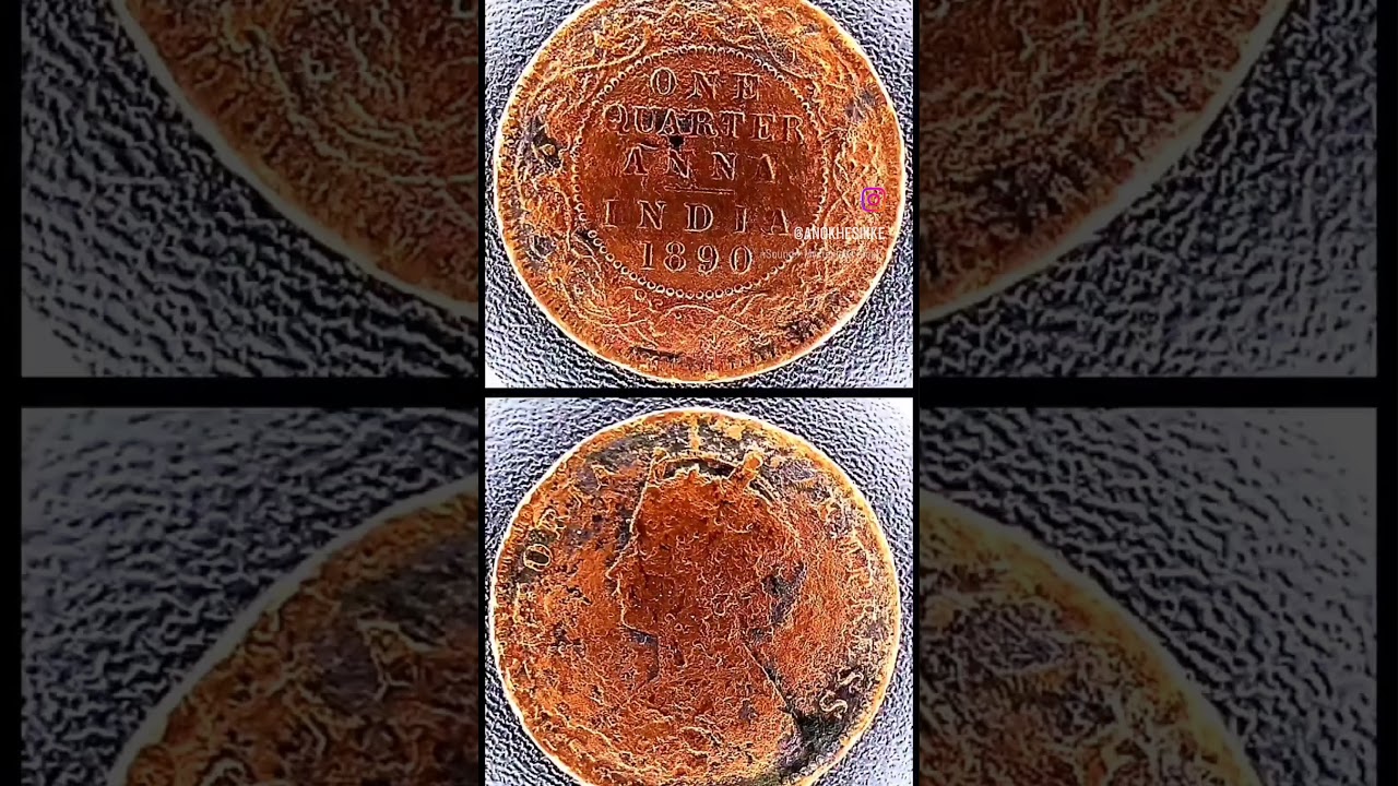 [1945] One Pice [1890]-,[1924]-One Quarter Anna ¼ Of Anna 