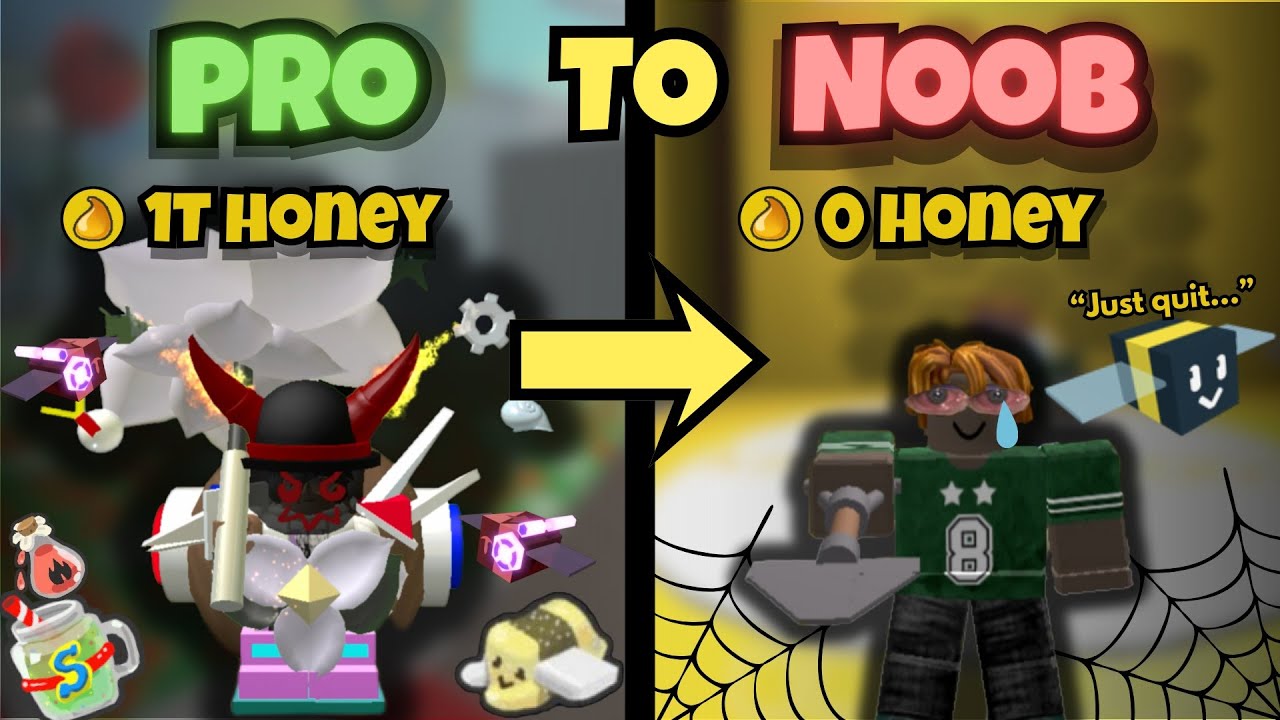I Went From PRO To NOOB In Bee Swarm Simulator…