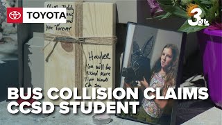Family mourns loss of 12-year-old CCSD student in deadly crash with bus