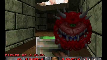 Doom - Sega Saturn - Cacodemon commits suicide (Barrel bug)
