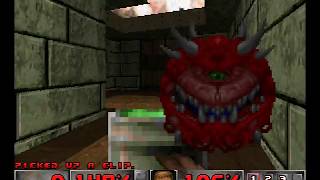 Doom - Sega Saturn - Cacodemon commits suicide (Barrel bug)