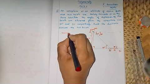 An aeroplane at an altitude of 1800 m finds that two boats are sailing towards it in the same..