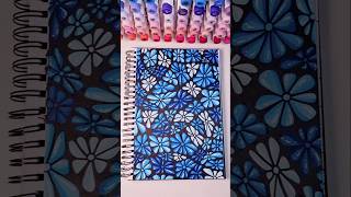 Blaue Zentangle-Blumen! 🩵