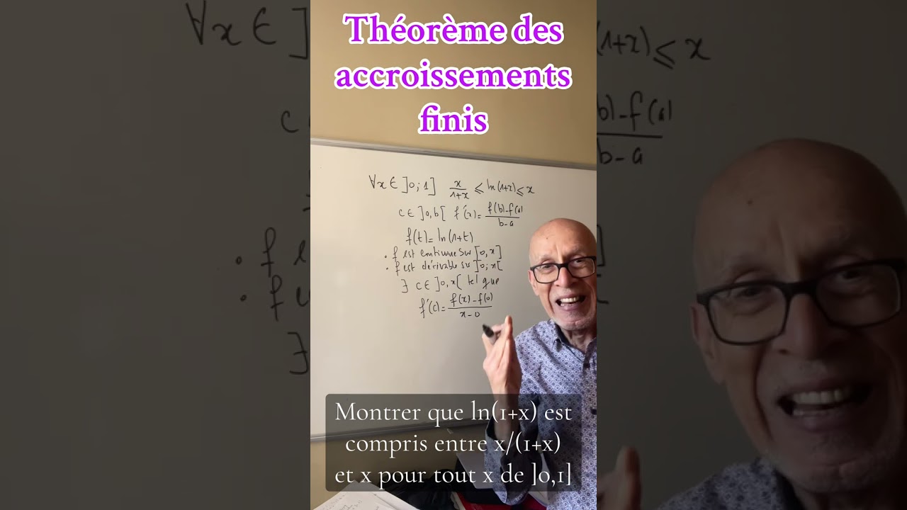 THÉORÈME DES ACCROISSEMENTS FINIS  FINIS APPLICATION 1