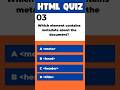 Which element contains metadata about the document? #shorts