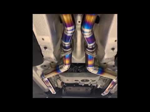 Res Titanium Exhaust and Downpipes installation for Kia stinger - YouTube