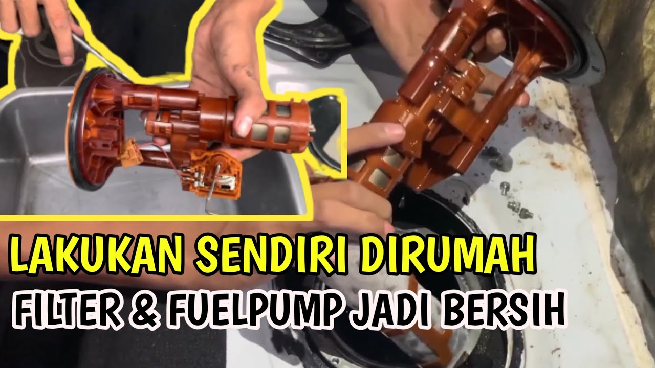 MEMBERSIHKAN FILTER & POMPA BAHAN BAKAR AYLA-AGYA | CLEAN THE FILTER AND FUEL PUMP IN INJECTION CAR