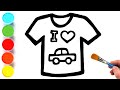 Drawing, Painting, Coloring T-Shirt Clothes for Kids &amp; Toddlers | Let&#39;s Draw, Paint Together