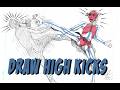 How to Draw a High Kick That Actually Feels Powerful (Anatomy Breakdown)