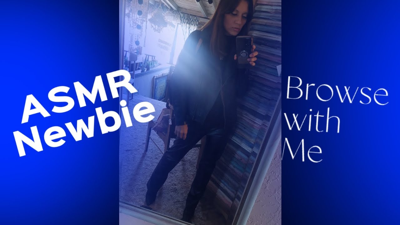 Store Browsing in Leather Jacket, Pvc Pants, & Leather Boots