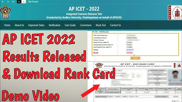 AP ICET 2022 Results Released | How to Download AP ICET 2022 Rank Card | Check AP ICET 2022 Results